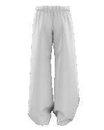 White Pythonic Unisex Straight Fit Baggy Pants - Image 2