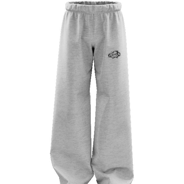Basic Grey Genrage Baggy Pants