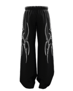 Vedha Black Unisex Straight Baggy Pants