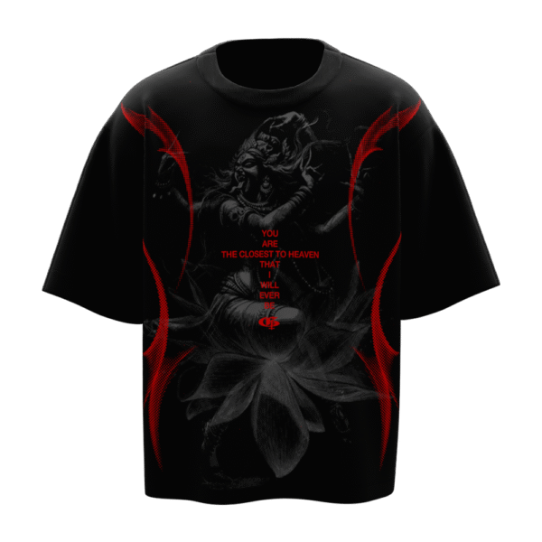 Tatva Unisex Black Oversized Tshirt