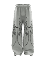 Grey Mutation Unisex Straight Fit Baggy Pants