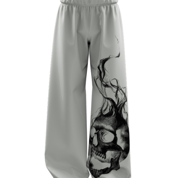 Haunt Unisex Grey Straight Fit Baggy Pants