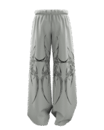 Grey Mutation Unisex Straight Fit Baggy Pants - Image 2