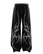 Maxus Black Unisex Straight Fit Baggy Pants