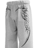 Grey Kraken Straight Fit Baggy Pants - Image 2