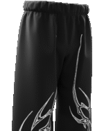 Maxus Black Unisex Straight Fit Baggy Pants - Image 3