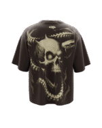 Punisher Brown Boxy Oversized Tshirt
