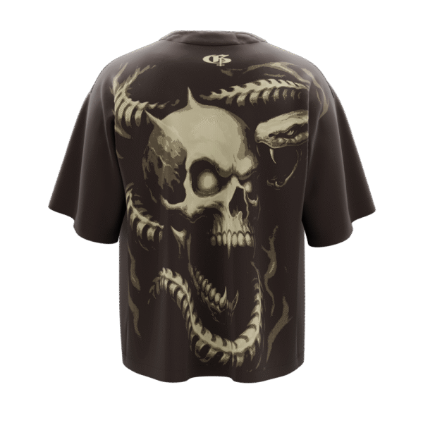Punisher Brown Boxy Oversized Tshirt