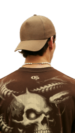Punisher Brown Boxy Oversized Tshirt - Image 2