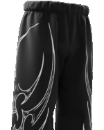 Vedha Black Unisex Straight Baggy Pants - Image 3