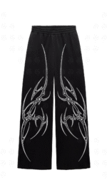 Maxus Black Unisex Straight Fit Baggy Pants - Image 2