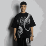 Kotsu Black Unisex Boxy Oversized Tshirt - Image 2