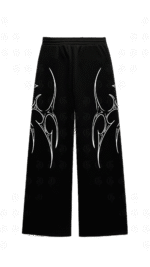 Vedha Black Unisex Straight Baggy Pants - Image 5