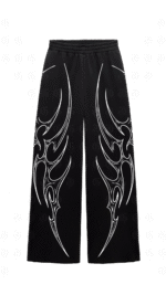 Vedha Black Unisex Straight Baggy Pants - Image 4