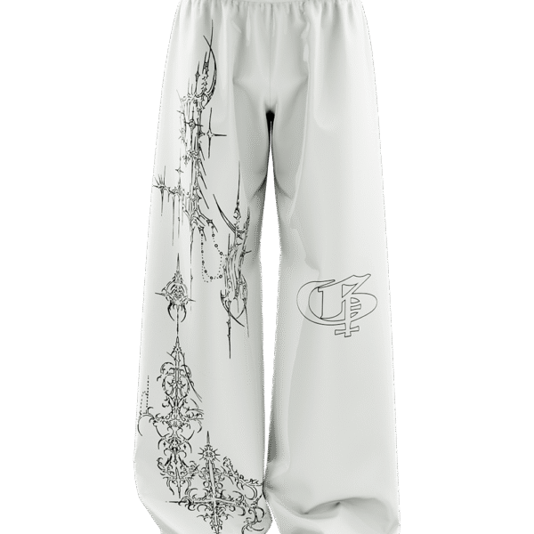 White Dawn Unisex Straight Fit Baggy Pants